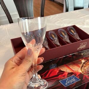 Granville  by CRISTAL D'ARQUES-DURAND glasses 4 oz set of 6.